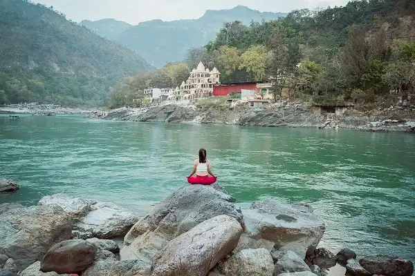 Meditation in Ganga beach